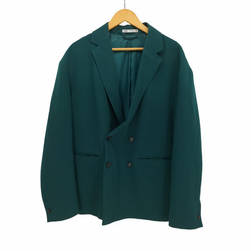 ザラ ZARA ダブルボタン ブレザー 2タック ワイド テーパード スラックスパンツ セットアップ メンズ import:M