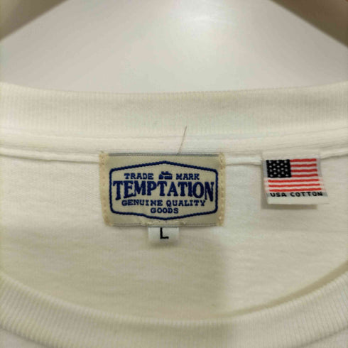 テンプテーション Temptation ヘビーコットン 胸ポケット クルーネックTシャツ メンズ JPN:L