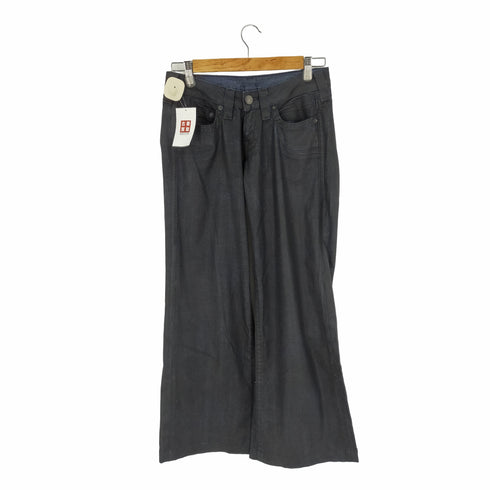 トゥルーレリジョン TRUE RELIGION ワイドデニムパンツ ワックス加工 コーティング レディース 26