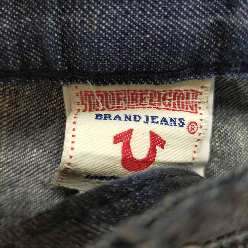 トゥルーレリジョン TRUE RELIGION ワイドデニムパンツ ワックス加工 コーティング レディース 26