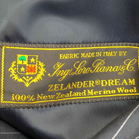 ロロピアーナ Loro Piana ピンストライプ スーツセットアップ 背抜き サイドベンツ 裾ダブル メンズ 175-82-94 A6