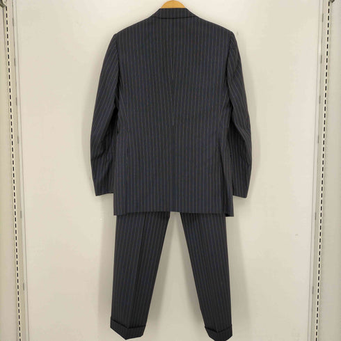 ロロピアーナ Loro Piana ピンストライプ スーツセットアップ 背抜き サイドベンツ 裾ダブル メンズ 175-82-94 A6