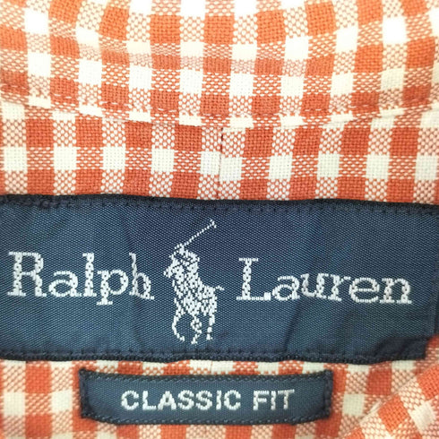ラルフローレン RALPH LAUREN classic fit スモールポニー刺繍 ギンガムチェック BD L/Sシャツ メンズ JPN:L