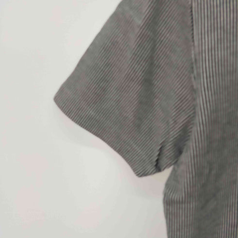 フレッドペリー FRED PERRY BD ストライプS/S シャツ スモールロゴ刺繍 メンズ import:L