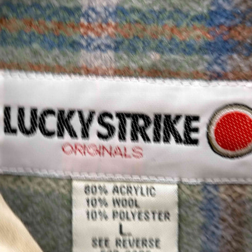 ラッキーストライク LUCKY STRIKE OLD チェック柄 ネルシャツ メンズ import:L