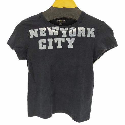 ダナキャランニューヨーク ジーンズ DKNY JEANS S/Sフロントプリントカットー Y2K レディース JPN:S