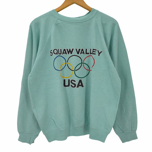 ヘインズ Hanes 80-90s USA製 SQUAW VALLEY プリント ラグランスウェット メンズ import:L