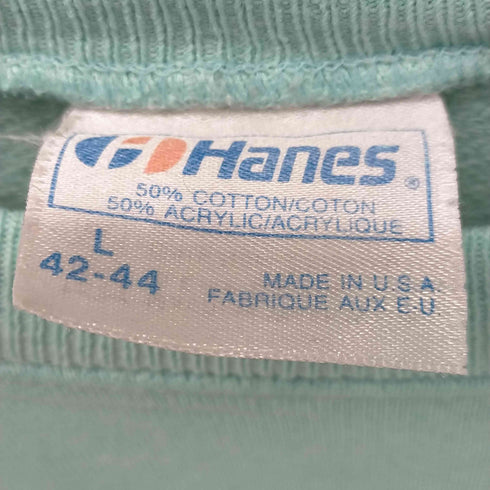 ヘインズ Hanes 80-90s USA製 SQUAW VALLEY プリント ラグランスウェット メンズ import:L