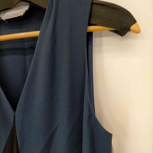 - SPORTMAX イタリア製 2トーン ノースリーブワンピ―ス レディース