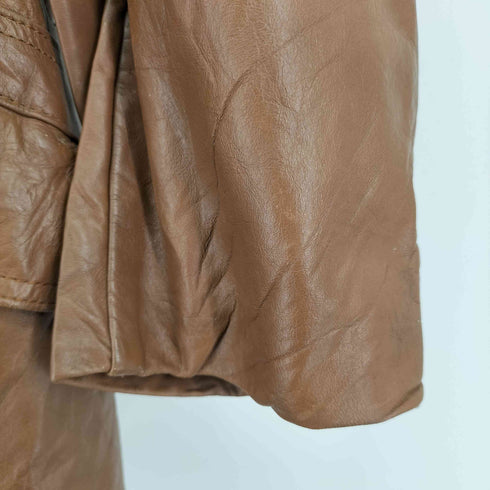 クーパー cooper MADE IN USA レザーハーフコート メンズ 46