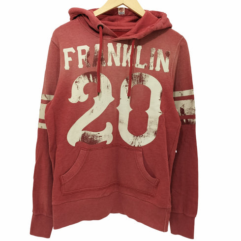 フランクリンマーシャル FRANKLIN&MARSHALL ユーズド加工 ナンバリング プルオーバーパーカー メンズ S