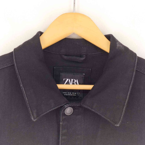ザラ ZARA ブラックデニムジャケット メンズ US M