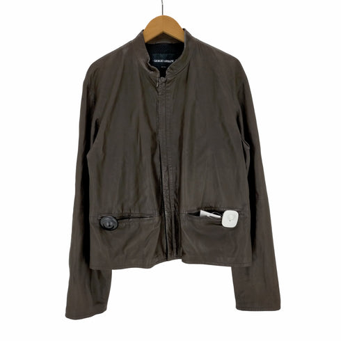 ジョルジオアルマーニ Giorgio Armani シープスキン シングルレザージャケット メンズ 52