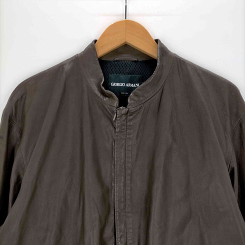ジョルジオアルマーニ Giorgio Armani シープスキン シングルレザージャケット メンズ 52