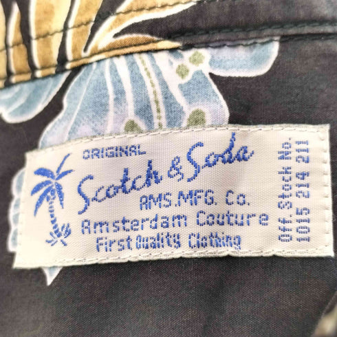 スコッチアンドソーダ SCOTCH&SODA 花柄 半袖シャツ メンズ S