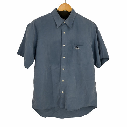 Check Mate Jeans 90s フロントロゴ刺繍 ポリテンセル S/S シャツ メンズ import:M