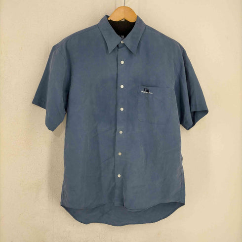 Check Mate Jeans 90s フロントロゴ刺繍 ポリテンセル S/S シャツ メンズ import:M