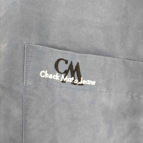 Check Mate Jeans 90s フロントロゴ刺繍 ポリテンセル S/S シャツ メンズ import:M