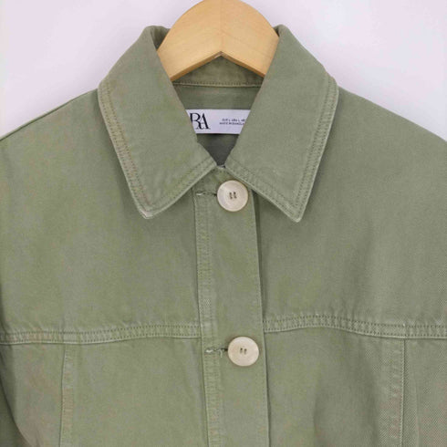 ザラ ZARA タックスリーブ デニムジャケット レディース import:L