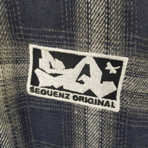 SEQUENZ オンブレチェック ハーフジップシャツ メンズ JPN:L