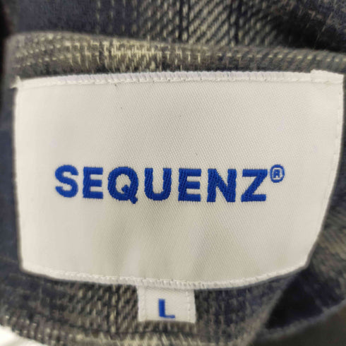 SEQUENZ オンブレチェック ハーフジップシャツ メンズ JPN:L