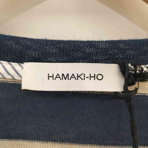 ハマキホ HAMAKI-HO ヘンリーネックボーダーニット メンズ L