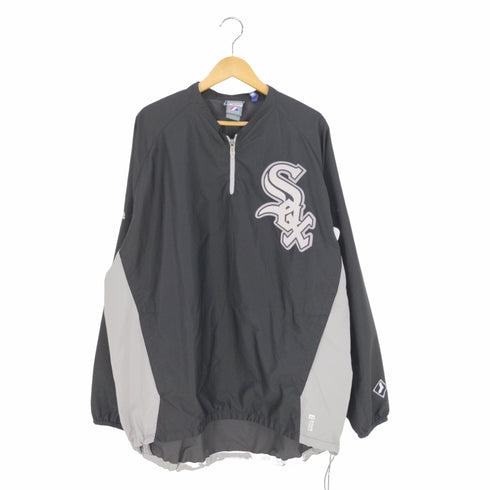 マジェスティックアスレチック Majestic ATHELETIC COOLBASE ベースボールチームロゴプリント ハーフジップジャケット メンズ import:XL