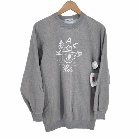 KOALA Blue 80-90s フロントコアラプリント 霜降りラグランスウェット Korner of Australia メンズ ONE SIZE