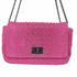 BORSE IN PELLE Genuine Leather Chain Shoulder Crossbody Clutch Bag 型押し ショルダーバッグ レディース