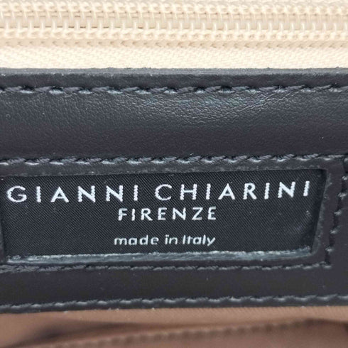 GIANNI CHIARINI トリプルファスナー レザーショルダーバッグ レディース