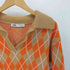ザラ ZARA アーガイル柄 クロップド Vカット ニット レディース import:M