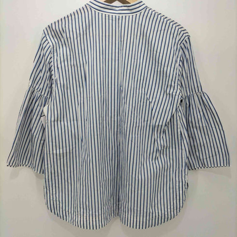 ローレンラルフローレン LAUREN RALPH LAUREN ストライプ柄 ケープスリーブ スキッパーシャツブラウス レディース import:S