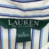 ローレンラルフローレン LAUREN RALPH LAUREN ストライプ柄 ケープスリーブ スキッパーシャツブラウス レディース import:S