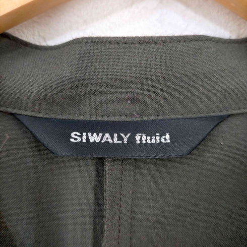 SIWALY fluid レーヨン混 スナップボタン バンドカラーシャツ メンズ FREE