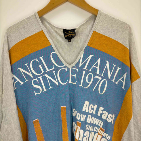 ヴィヴィアンウエストウッド アングロマニア Vivienne Westwood ANGLOMANIA プリント ビックシルエットTシャツ レディース 38