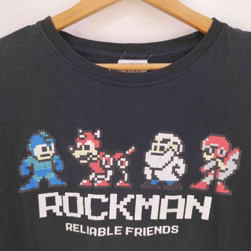 ドッド絵 キャラクタープリント クルーネックTシャツ メンズ LL