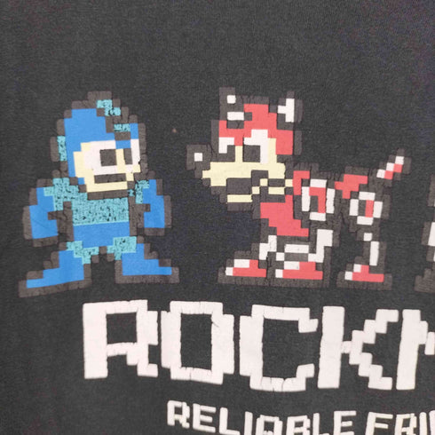 ドッド絵 キャラクタープリント クルーネックTシャツ メンズ LL