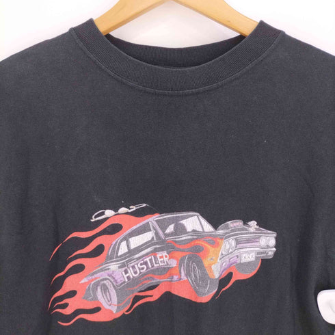 HUSTLER USA製 フロントプリント アームプリント クルーネックカットソー メンズ import:M