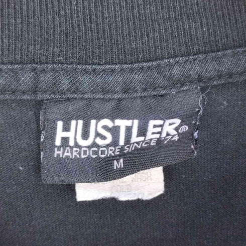 HUSTLER USA製 フロントプリント アームプリント クルーネックカットソー メンズ import:M