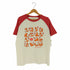 フロントキャラクタープリント ラグランスリーブTシャツ メンズ
