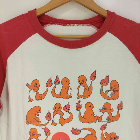 フロントキャラクタープリント ラグランスリーブTシャツ メンズ