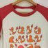フロントキャラクタープリント ラグランスリーブTシャツ メンズ