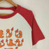 フロントキャラクタープリント ラグランスリーブTシャツ メンズ