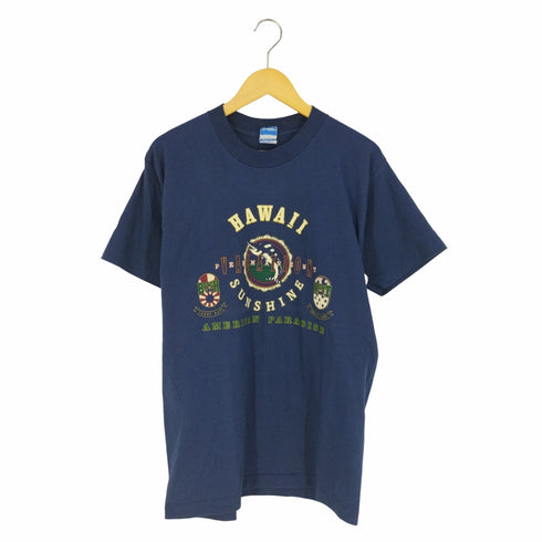USA製 HAWAII プリント クルーネックTシャツ メンズ import:M