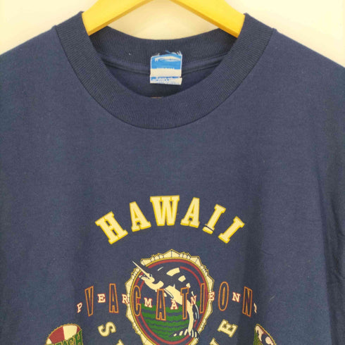 USA製 HAWAII プリント クルーネックTシャツ メンズ import:M