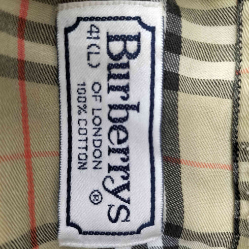 バーバリーズ BURBERRYS 白タグ ノバチェック ロゴ刺繍 ポケット L/S シャツ メンズ import:L