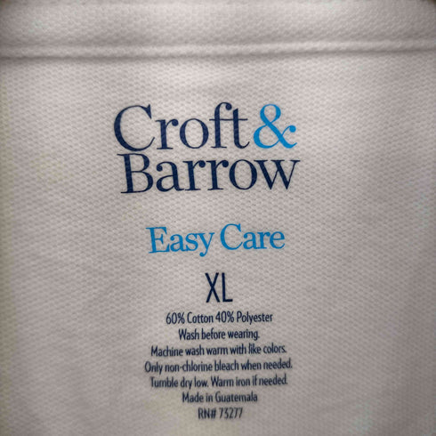 クラフトアンドバロー Croft&Barrow EASY CARE S/Sポロシャツ メンズ import:XL