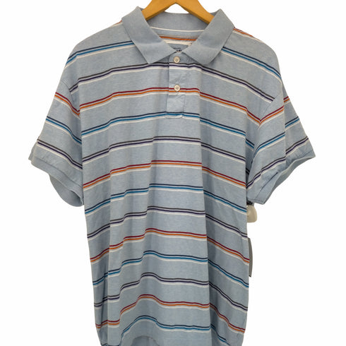 オールドネイビー OLD NAVY 00S ボーダーS/Sポロシャツ メンズ import:XXL