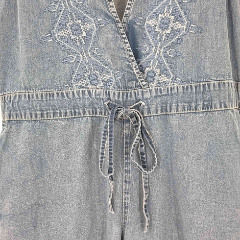 アーバンリサーチサニーレーベル URBAN RESEARCH Sonny Label クロス刺繍 デニム サロペット ワンピース レディース FREE