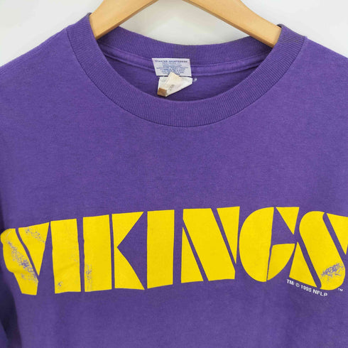 スターター STARTER 1995年 USA製 シングルステッチ VIKINGS プリント クルーネックTシャツ メンズ import:M